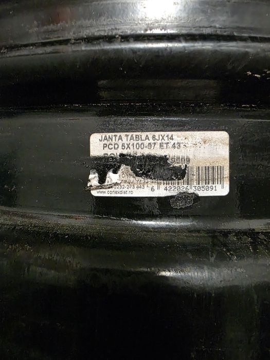 Vand 2 Jante otel VW Polo/ Skoda Fabia 6J  5x100 14" ET43