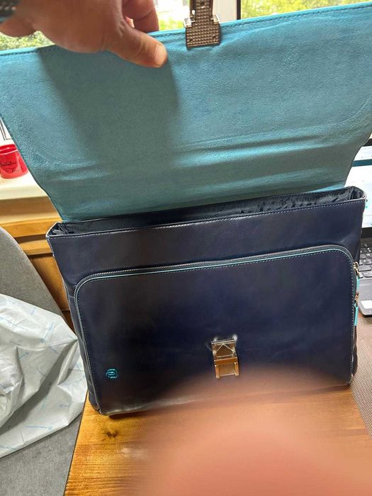 geanta laptop PIQUADRO piele naturala