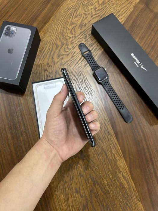 Iphone 11 pro 64gb, apple watch 3 series nike