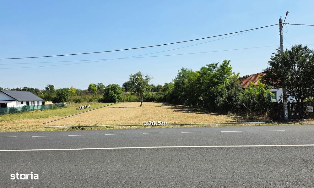 Teren intravilan 2.714 mp, E85, Potârnichești, 7 min de Buzau 33 €/m²