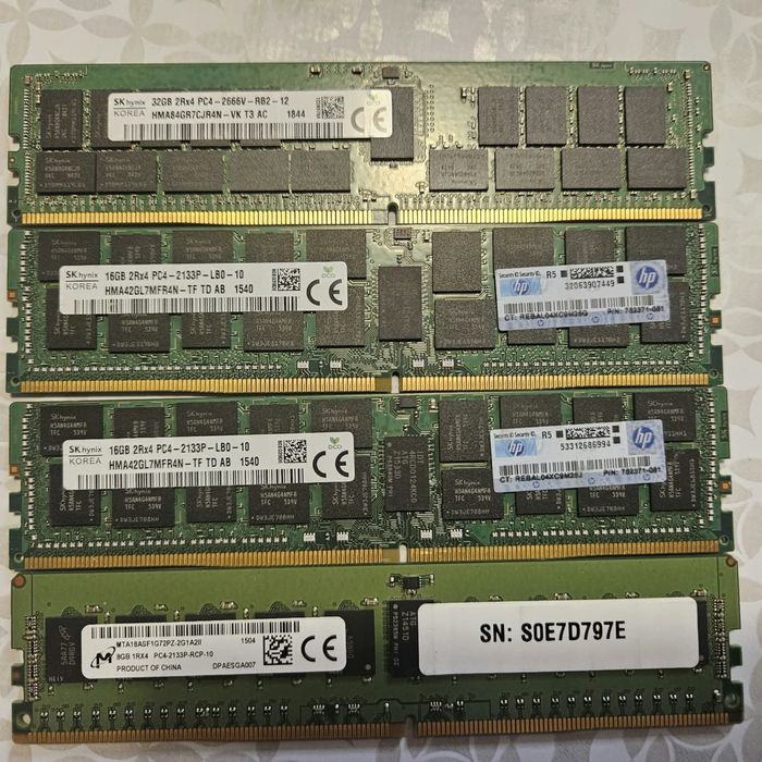 Сервереые ОЗУ DDR4 8Gb 16Gb 32Gb ECC Registerd