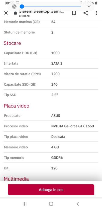 De vanzare pc gaming