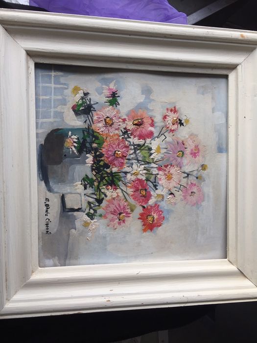 Tablou ulei pe carton semnat G Bratu Ciornei