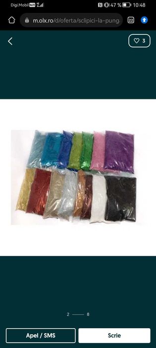 Sclipici glitter la kilogram 80 lei