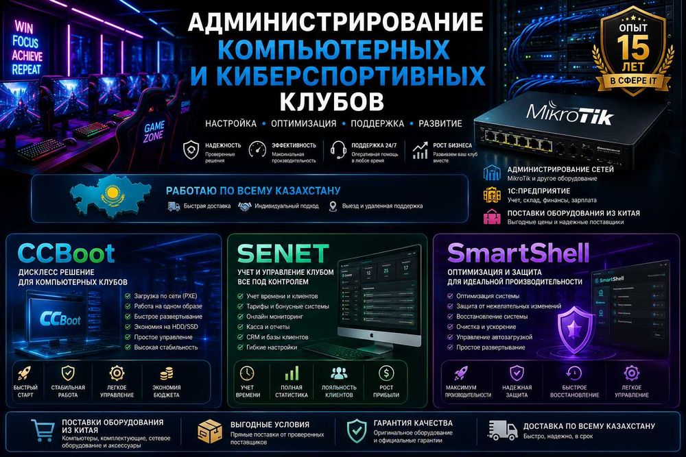 Системный администратор | IT | 1С | MikroTik | Компьютерные клубы