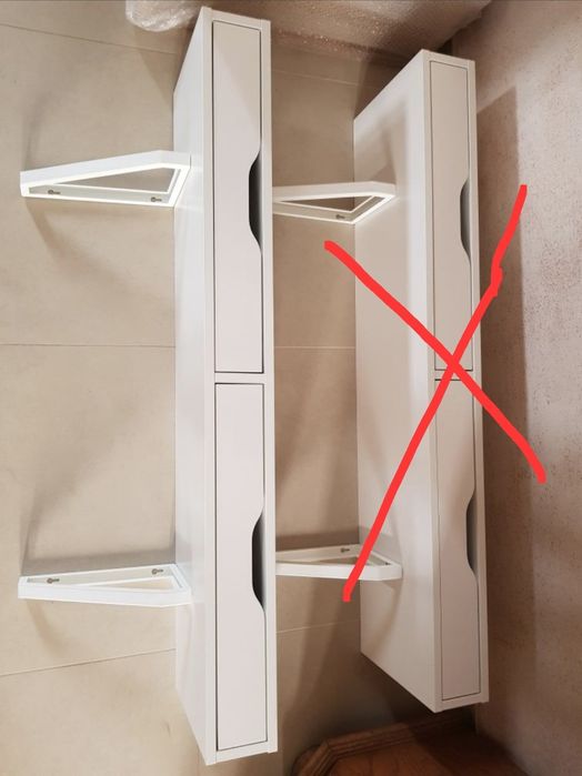 Raft polita cu sertare Ikea Ekby Alex + Ekby Lerberg suport