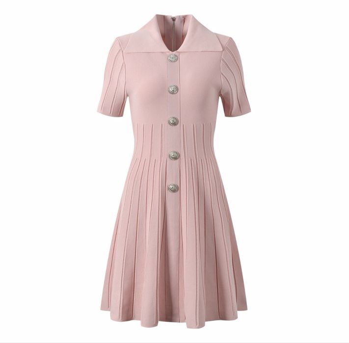 Дамска Официална Рокля в Розов Цвят