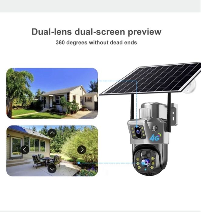 Camera supraveghere cu panou solar 4G