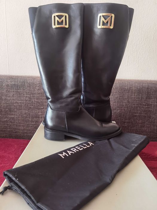 Черни ботуши MARELLA Delfino