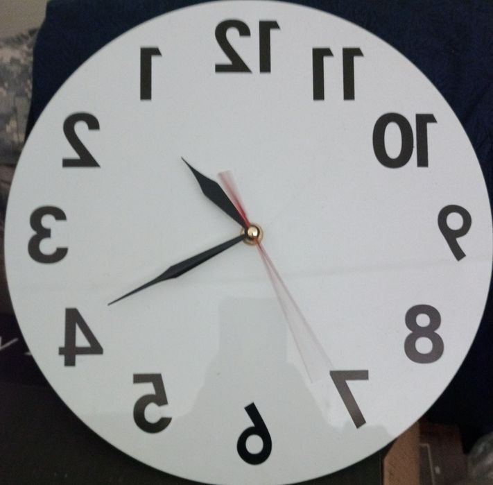 Ceas in oglinda  (invers).de perete