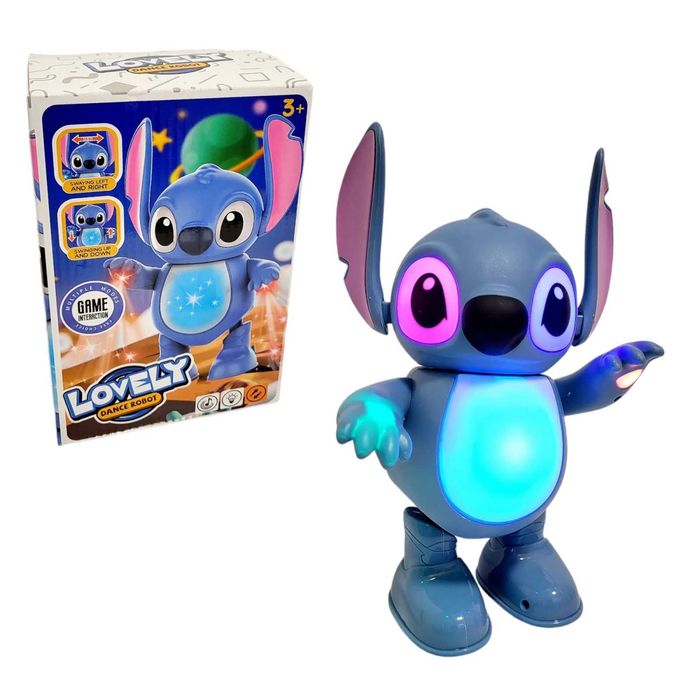 Интерактивен Стич танцуваща фигурка с Музика Светлини Движение Stitch