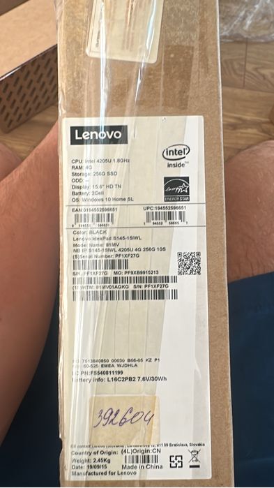 Lenovo ideapad s145-15iwl. Новый.
