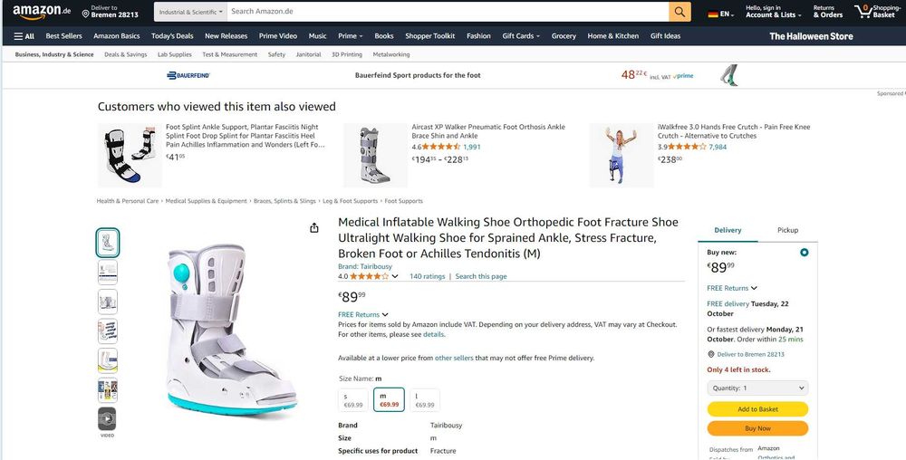 Orteza(cizma) Walker imobilizare glezna/picior, REDUS de la 450RON