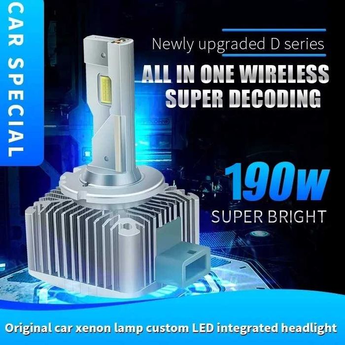 Двустранен 190W CSP по-широк и по-ярък лъч с LED D2S D1S D3S