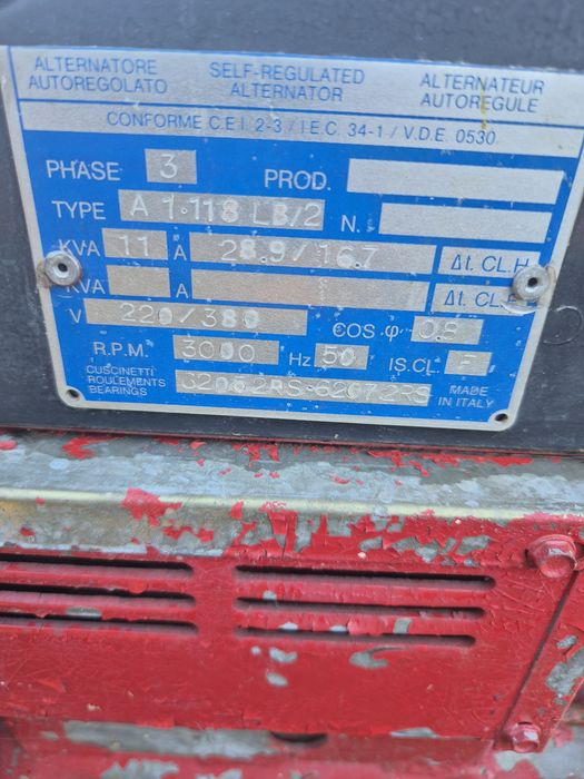 Grup electrogen la priză cardanica