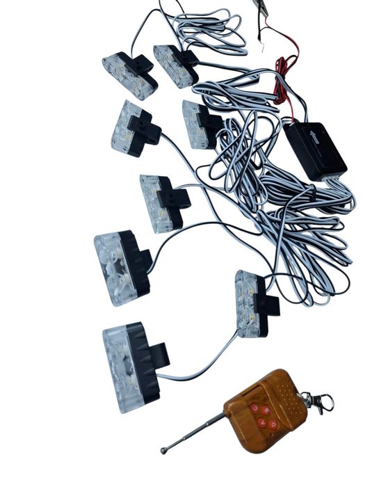 Kit 8 lumini stroboscopice ultra puternice cu telecomandă