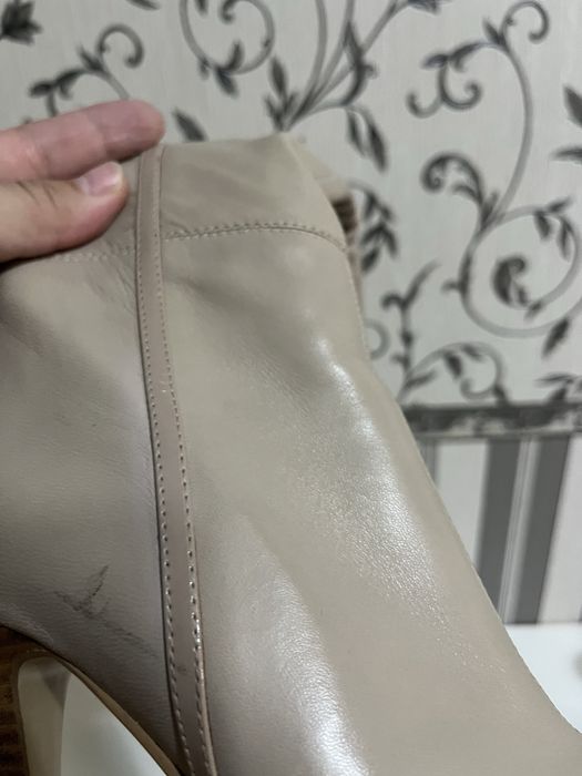 Кожанные ботфорты