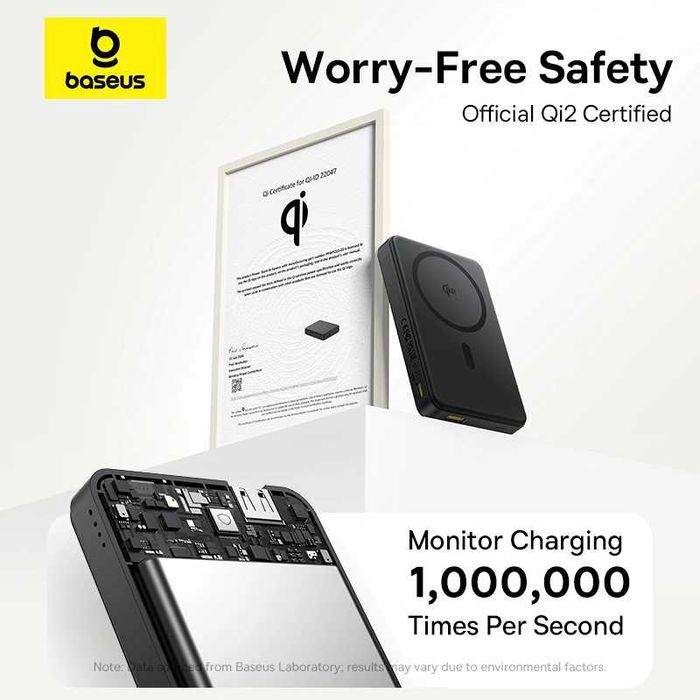 ДОСТАВКА! Baseus EnerFill FM12 Qi2 - беспроводной Magsafe Powerbank