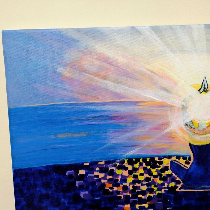 Картина "Съзнание, покой, любов" 30 х 40 акрил