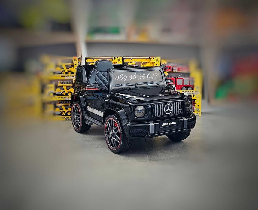 НОВО!Акумулаторен джип Mercedes G63 AMG с 12V батерия,МЕКИ ГУМИ,USB