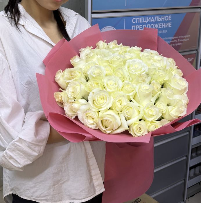Цветы (51роза)свежий букет