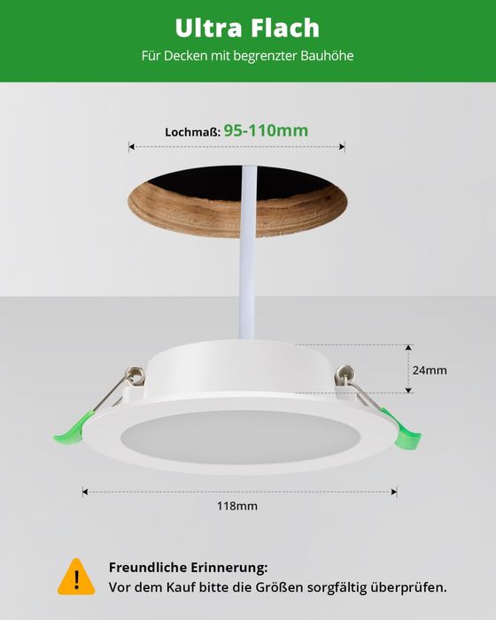 Set de 12 spoturi LED încastrate, 230 V, 7 W, 700 lumeni