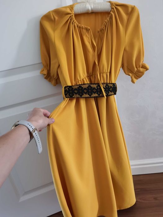 Rochie dama M (38) galbena botez