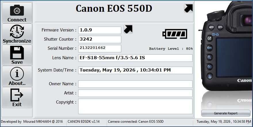 Kit Canon EOS 550D + Obiectiv 18-55mm IS + Card 8gb | Doar 3242 Declanșări!