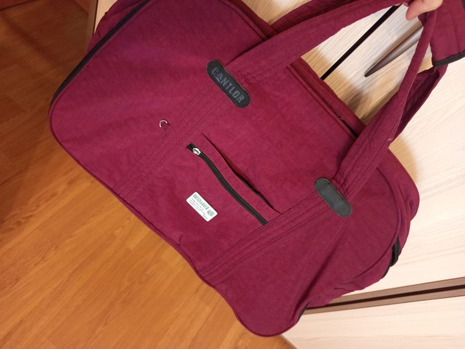 Сумка дорожная бордовая