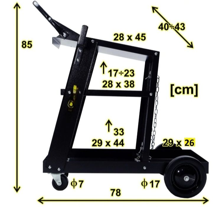 Комплект за телоподаващ-количка, бутилка, редуцир, маркуч, тел