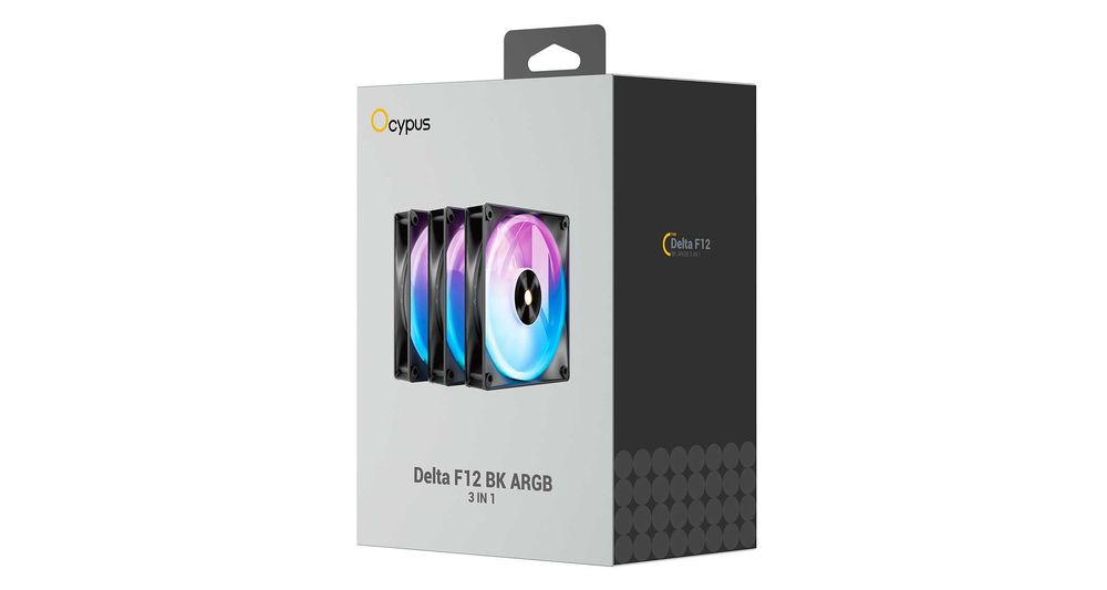 \ Вентиляторы для корпуса Ocypus Delta F12 BK ARGB 3IN1
