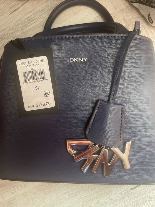 DKNY, Geanta crossbody de piele.