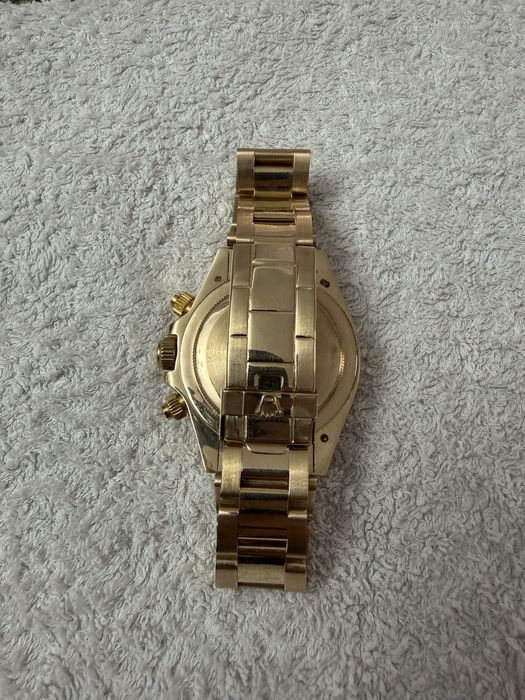 De Vanzare Ceasuri de Aur 14K Daytona Negru cu Diamante Galben Full Gold 114/115 Grame