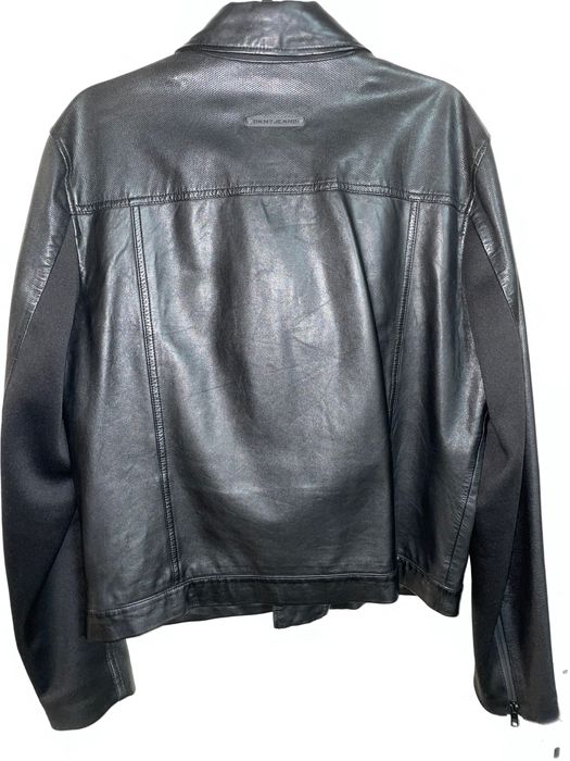 DKNY Men's Leather Motorcycle Jacket