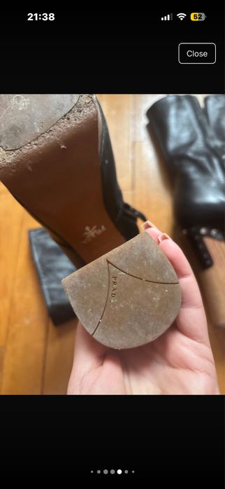 Cizme Prada cu toc si platforma