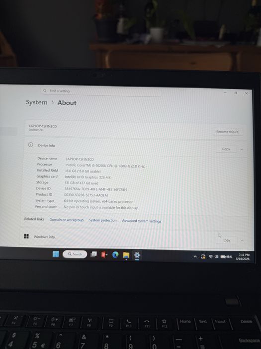 Vand laptop lenovo l14 thinkPad