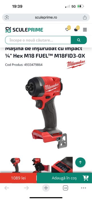 Milwaukee filetantă pentru biți M18 FID3 fuel Brushless , modelul fără perii , produs nou