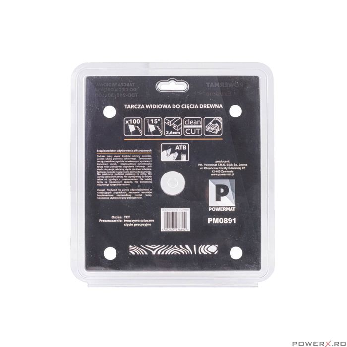 Disc circular pentru lemn, 210 x 30, 100 dinti, vidia, Powermat