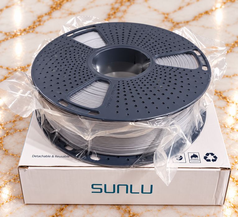 SUNLU PLA gri deschis 1 kg – filament imprimantă 3D