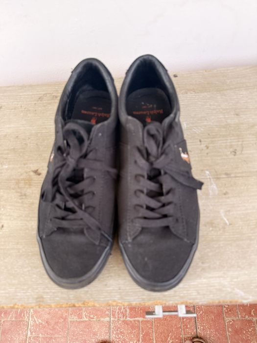 Pantofi sport Polo Ralph Lauren, marimea 42, material tesut, ideali pentru vara, negri, purtati o singura data