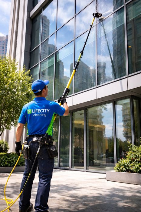 телескопическая штанга для мойки окон 15 м в аренду, teleskop moyka