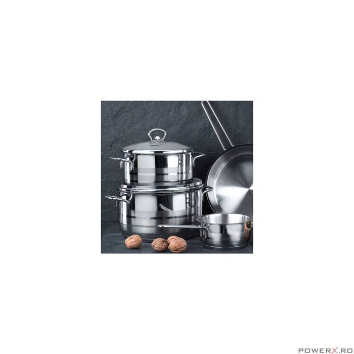 Cratita din inox cu capac, 16x10cm 2litri, compatibila cu plita cu