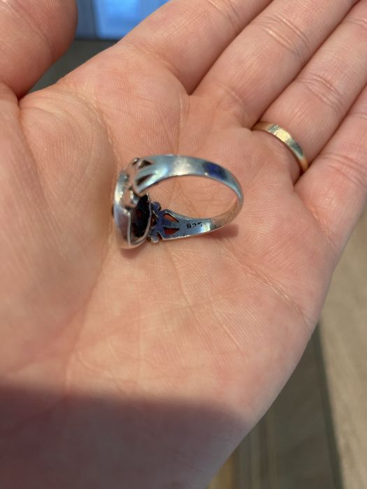 Ghiul barbatesc si inel de dama argint curat 925