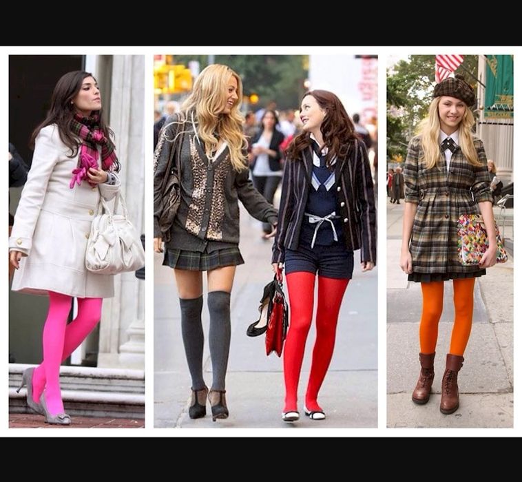 Колготки капроновые плотные ярких цветов