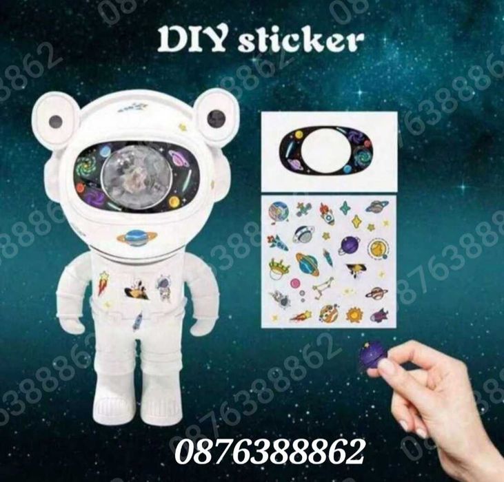 Звезден Лед Проектор Астронавт с Дистанционно, Блутуут, Музика