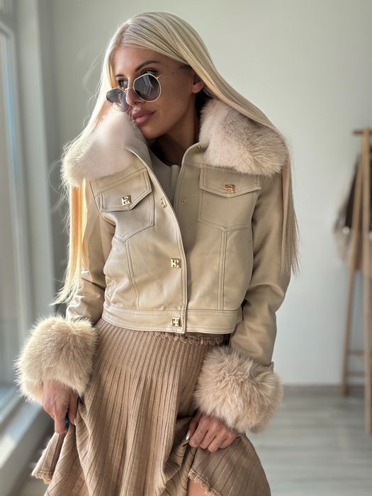 Яке екрю еко кожа пух