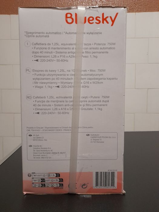 Nou -  Cafetierăsimplă / filtru cafea