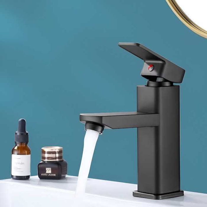 Baterie chiuveta baie 17.5 cm, monocomanda, otel inoxidabil si plastic