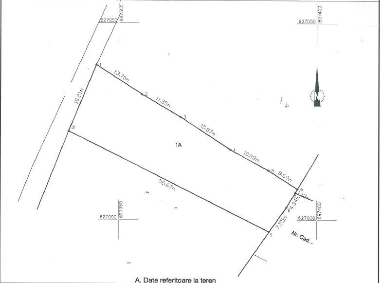 Teren intravilan, 896 mp - zona Visan