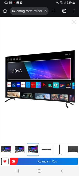Vând urgent plasma tv smart diagonala 140 cm nu trimit